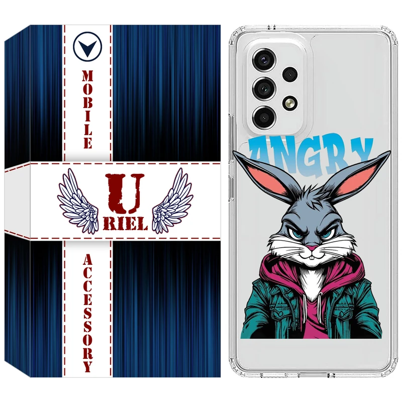 کاور یوریل مدل Clear کد 51 طرح خرگوش مناسب برای گوشی موبایل سامسونگ Galaxy A52 / A52s