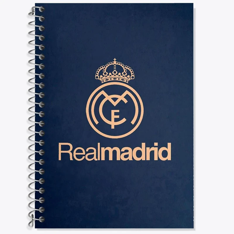 دفتر زبان 50 برگ خندالو مدل دو خط طرح باشگاه رئال مادرید Real Madrid کد 1992