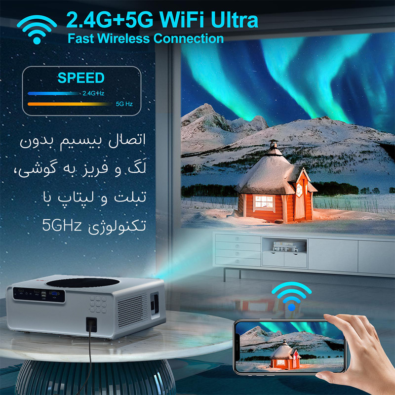 ویدئو پروژکتور تویینگر مدل Q9 Smart Android ویدئو پروژکتور تویینگر مدل Q9 Smart Android