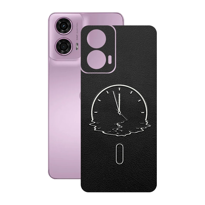 برچسب پوششی ریمکس مدل Leth طرح ساعت مناسب برای گوشی موبایل موتورولا Moto G24