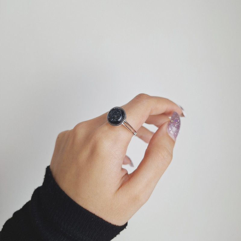 انگشتر نقره زنانه عقیق دروزی مدل PiArte R55-4