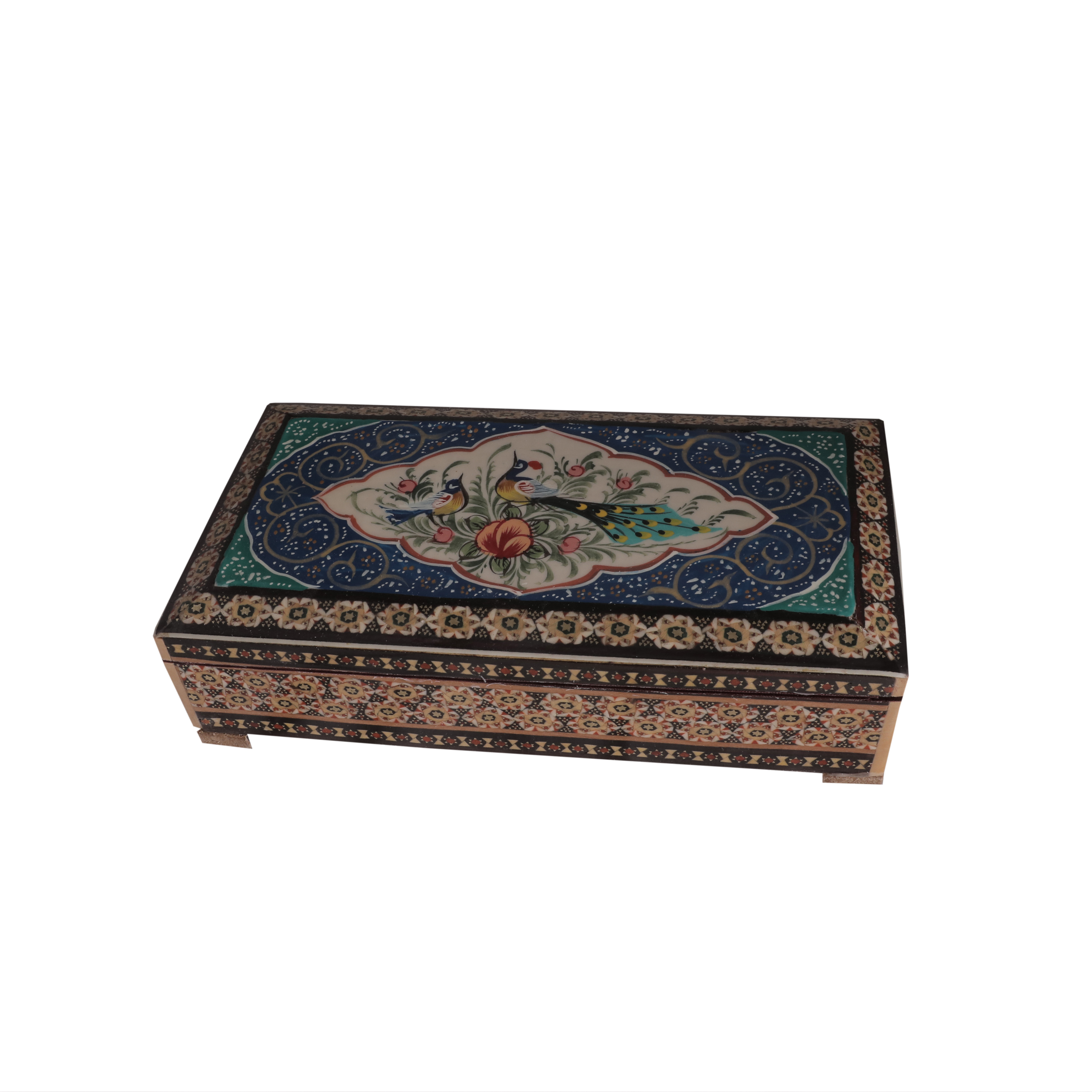 Inlay handicraft cutlery box, code 3857