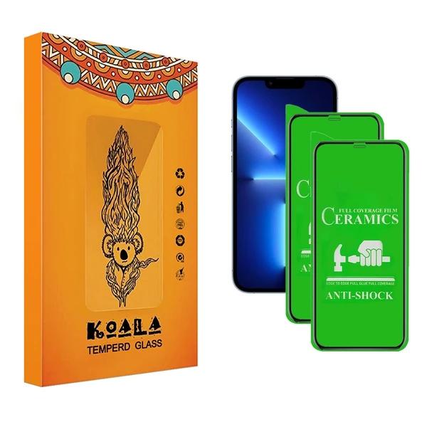 محافظ صفحه نمایش سرامیکی کوآلا مدل fade مناسب برای گوشی موبایل اپل iPhone 13 Pro Max بسته دو عددی