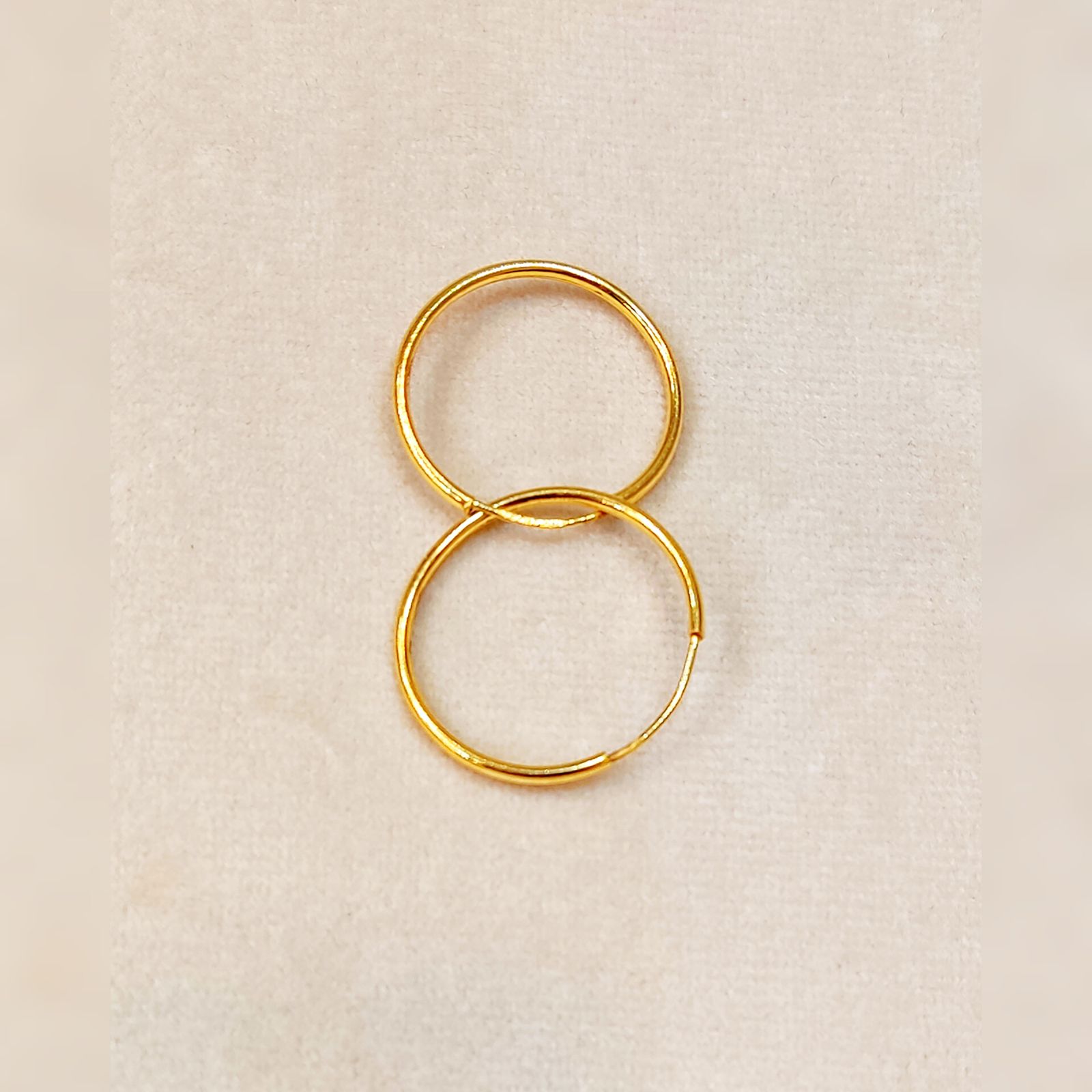 گوشواره طلا 18 عیار زنانه مدل آویز حلقه ای کد 322 -  - 2