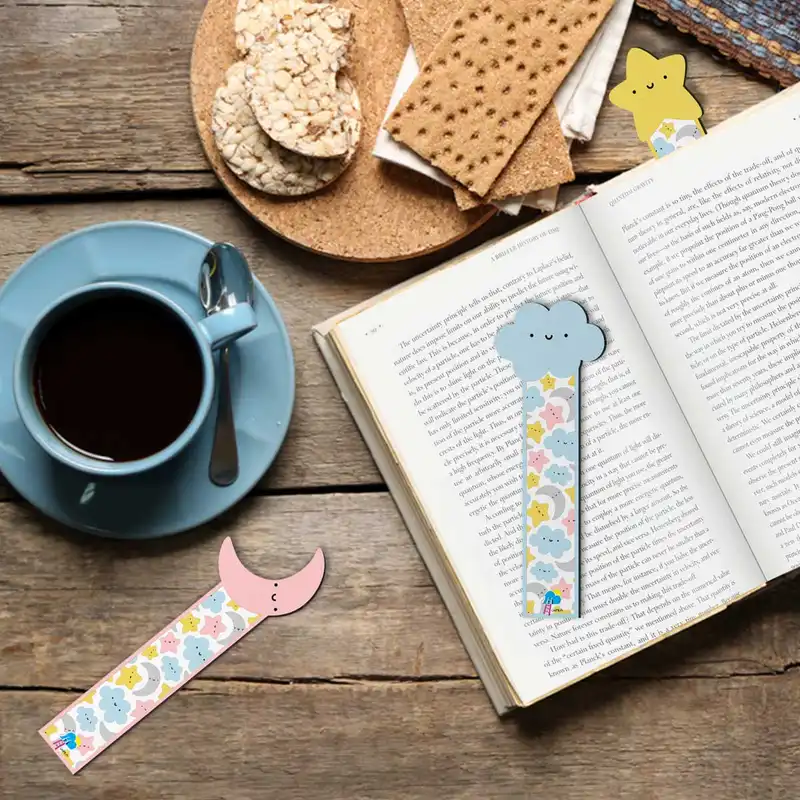 نشانگر کتاب باروچین مدل ماه و ستاره و  ابر کد bk-9 بسته 3 عددی