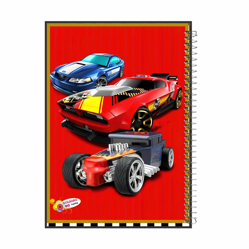 دفتر نقاشی 60 برگ گلبرگ مدل ماشین مسابقه ای کد 2707