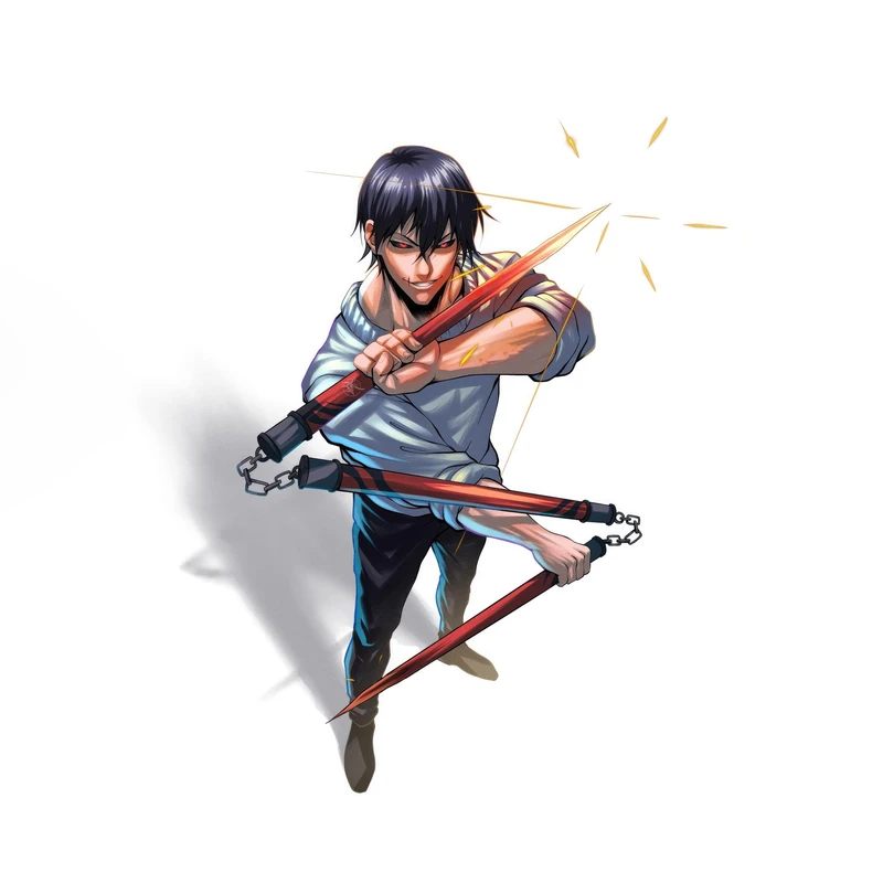 استیکر لپ تاپ و موبایل مدل انیمه طرح جوجوتسو کایسن توجی فوشیگورو Jujutsu Kaisen Toji Fushiguro کد 469