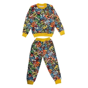 ست سویشرت و شلوار بچگانه مدل شکلک کد  nb8