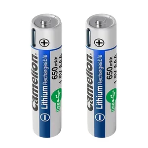 باتری نیم قلمی کملیون مدل rechargable-1.5V-li-650mwh بسته دو عددی