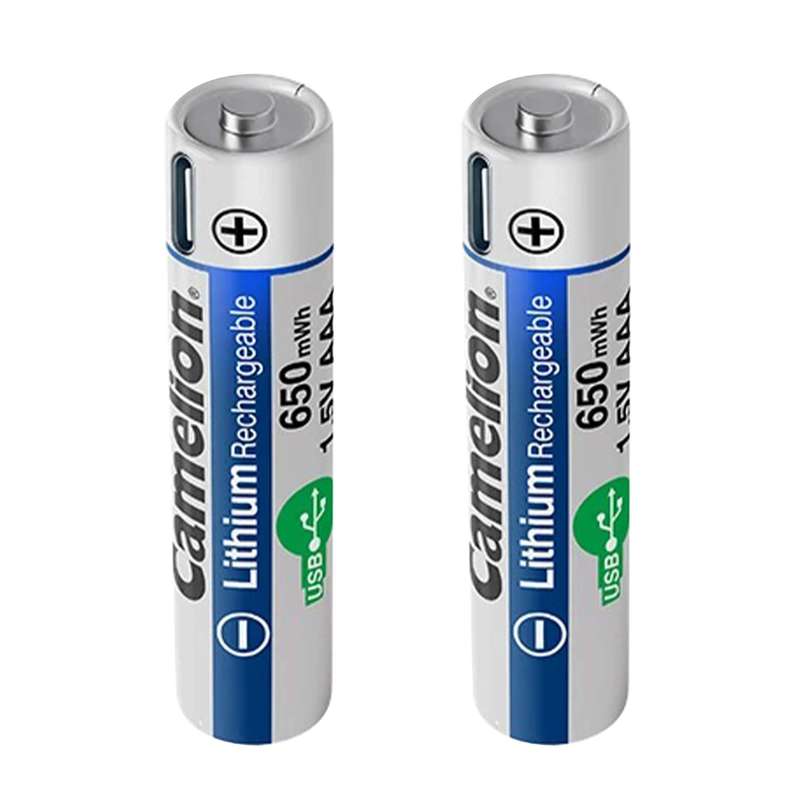 باتری نیم قلمی کملیون مدل rechargable-1.5V-li-650mwh بسته دو عددی باتری نیم قلمی کملیون مدل rechargable-1.5V-li-650mwh بسته دو عددی