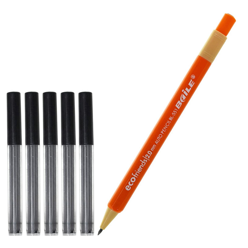 مداد نوکی 2.0 میلی متری بایلی مدل ECO Frirnds BL551 به همراه نوک مداد نوکی بسته 5 عددی