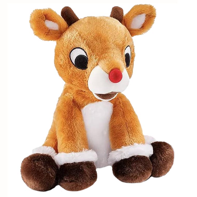 عروسک طرح آهو مدل Kohls Cares Rudolph The Red Nosed Reindeer کد SZ12/932 ارتفاع 25 سانتی‌ متر