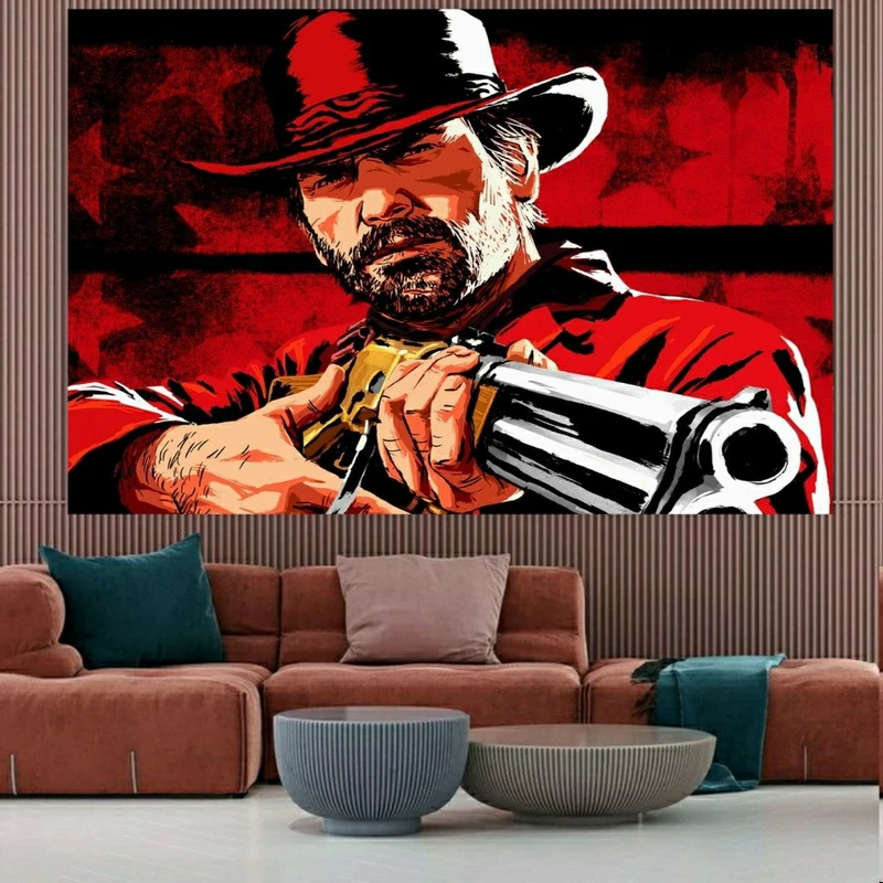 پوستر پارچه ای طرح گیم ردد- RED DEAD مدل SDP6409