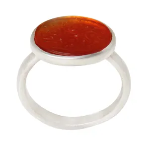 انگشتر نقره مردانه بازرگانی میلادی مدل سنگ عقیق خطاطی رکاب مدرن کلاسیک کد AM_2001