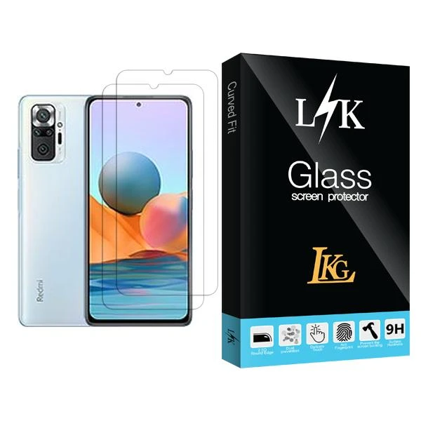 محافظ صفحه نمایش ال کا جی مدل LK Glass MIX002 مناسب برای گوشی موبایل شیائومی Redmi Note 10 Pro بسته دو عددی