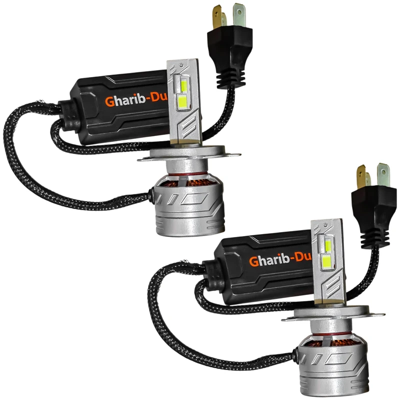 لامپ نور پایین و نور بالا چراغ جلو تک حالته بست یدک مدل یخی کد CB1300 پایه H4 مناسب برای پراید نسیم و صبا بسته ۲ عددی 