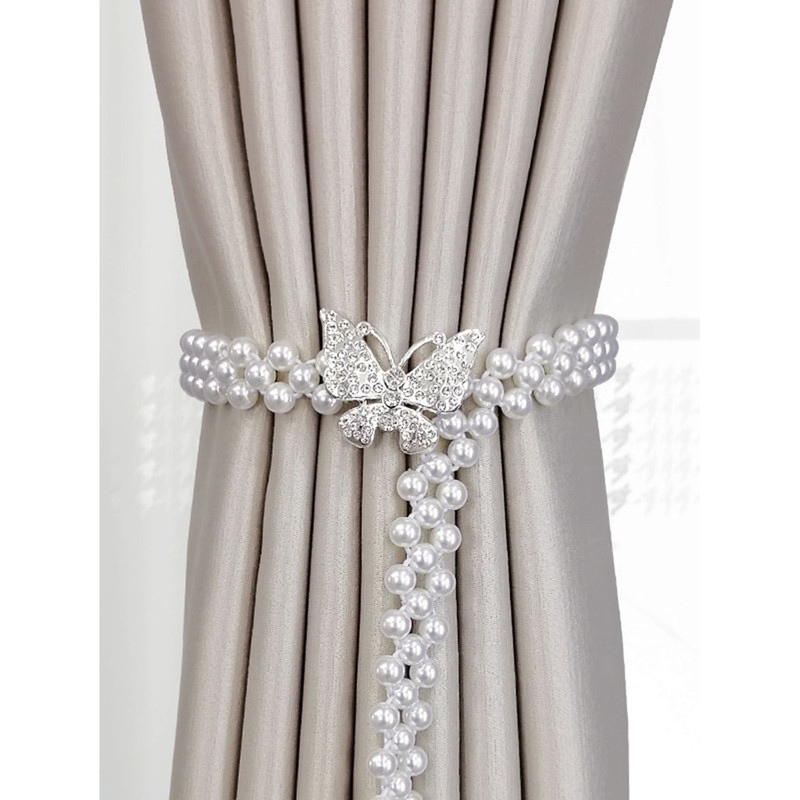 پرده جمع کن مدل Butterflypearl01 مجموعه دو عددی