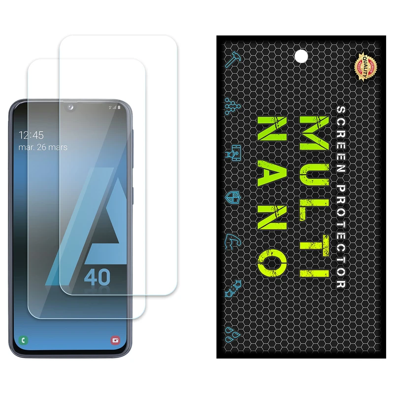 محافظ صفحه نمایش مولتی نانو مدل X-S2N مناسب برای گوشی موبایل سامسونگ Galaxy A40 بسته دو عددی
