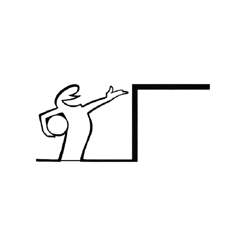 استیکر کلید و پریز مدل سه بعدی مرد خطی چپ کد 22