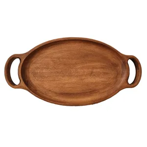 سینی چوبی گردوچ مدل بیضی کد DK 1000M