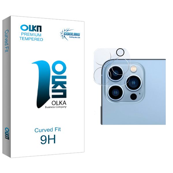 محافظ لنز دوربین کولینگ مدل Olka Glass FLL مناسب برای گوشی موبایل اپل iPhone 13 pro