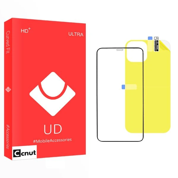 محافظ صفحه نمایش شیشه ای کوکونات مدل UD مناسب برای گوشی موبایل اپل iPhone 11 Pro Max  به همراه محافظ پشت گوشی