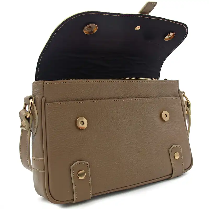 کیف دوشی زنانه مدل چرم طبیعی فلوتر کد MRS134