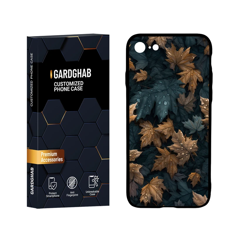 کاور گارد قاب مدل پشت گلس برگ مناسب برای گوشی موبایل اپل iPhone 7 / 8 / SE 2020 / SE 2022