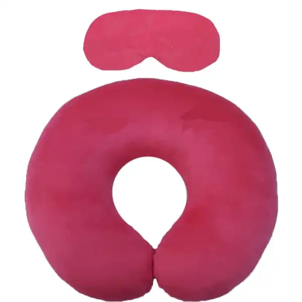 ست بالش دورگردنی و چشم بند خواب مدل گلبرگ کد 3252