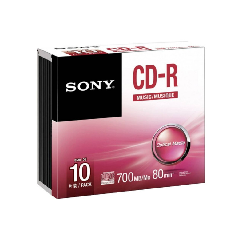 سی دی خام سونی مدل CD-R بسته 10 عددی