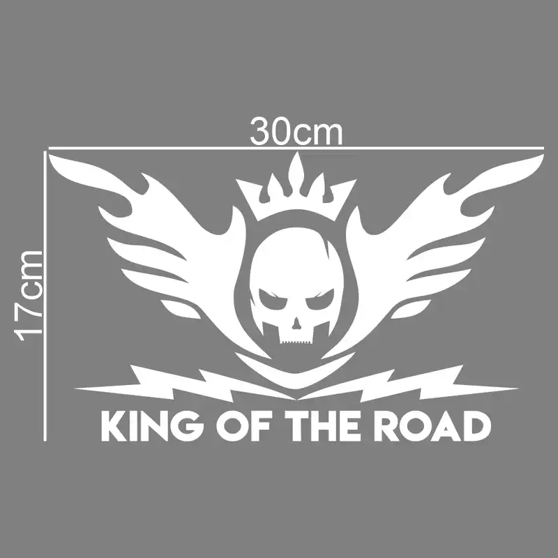 برچسب بدنه خودرو ماتریسیو طرح بال اسکلت king of the road کد M227