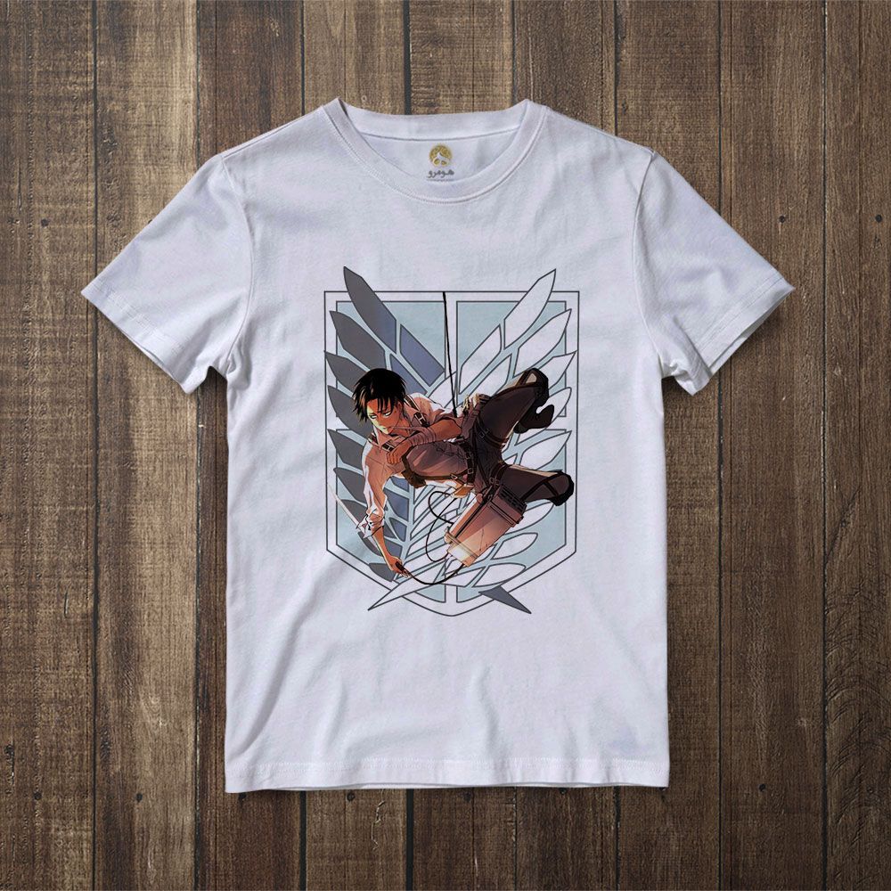 تی شرت آستین کوتاه مردانه هومرو مدل TW193 طرح اتک ان تایتان -  - 5