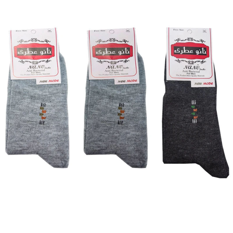 جوراب مردانه مدل نانو عطری مجموعه 3 عددی
