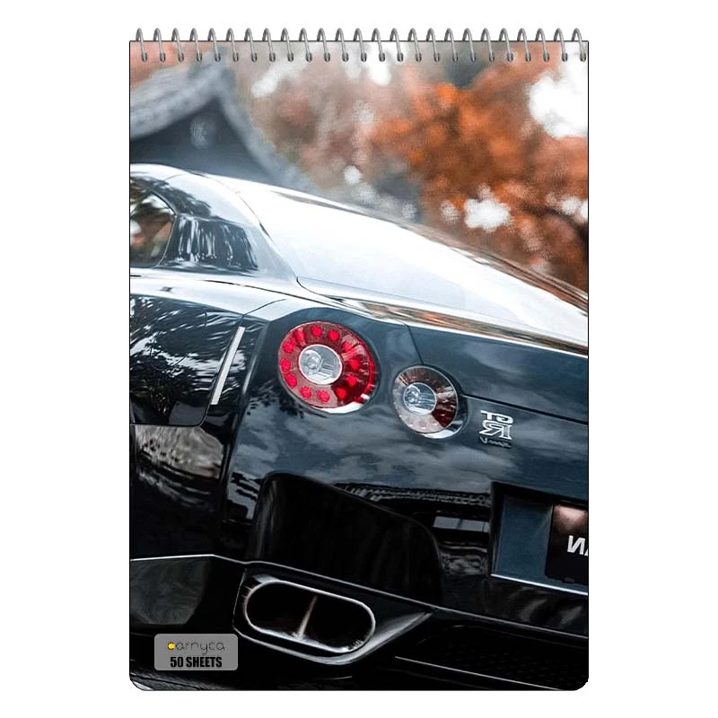 دفتر نقاشی 50 برگ سیمی کارنیکا طرح نیسان جی تی‑آر Nissan GT‑R کد 57496
