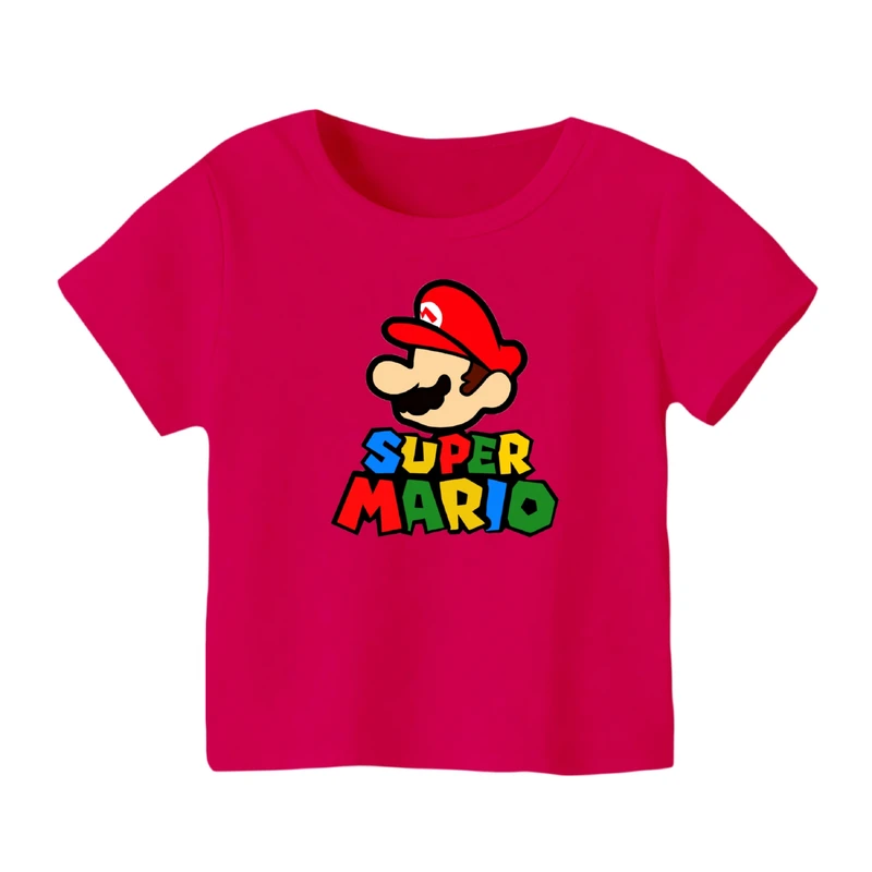 تی شرت آستین کوتاه بچگانه مدل سوپر ماریو