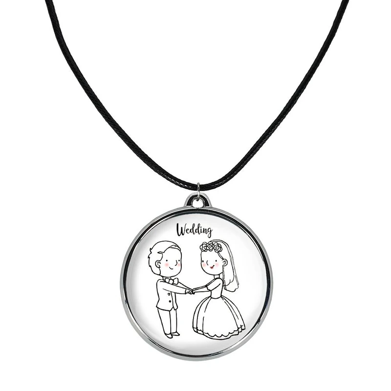 گردنبند خندالو مدل عروس و داماد کد 2961929620