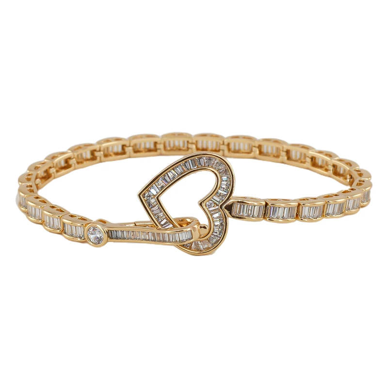 دستبند زنجیری زنانه ژوپینگ مدل قلب کد AAD899