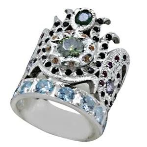 انگشتر نقره مردانه مدل تاج کد x3