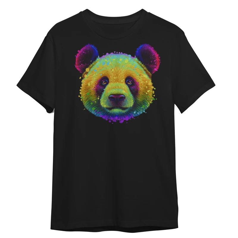 تی شرت آستین کوتاه مردانه مدل پاندا گرافیکی کد 401