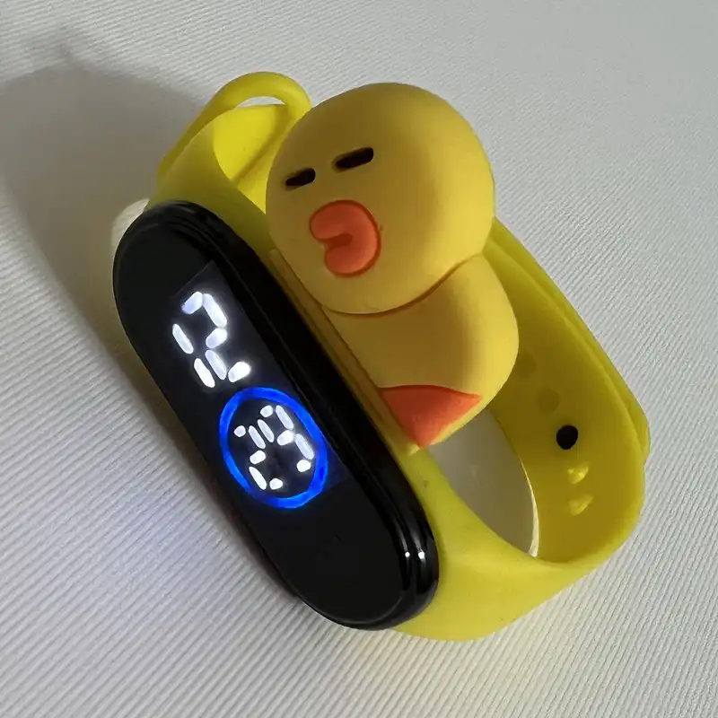 ساعت مچی دیجیتال مدل ضد آب طرح سیلیکونی  جوجه کیوت خوابیده کد BB