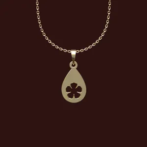 گردنبند طلا 18 عیار زنانه مدوپد مدل گل کد X2-1-1211