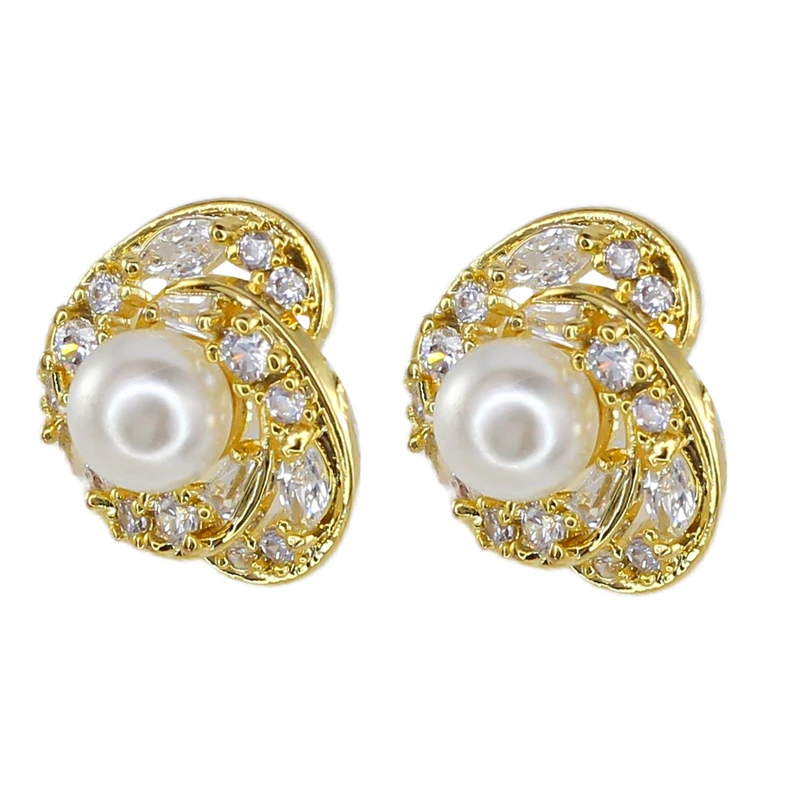 گوشواره میخی زنانه زودیکا مدل مرواریدی کد AAC1516