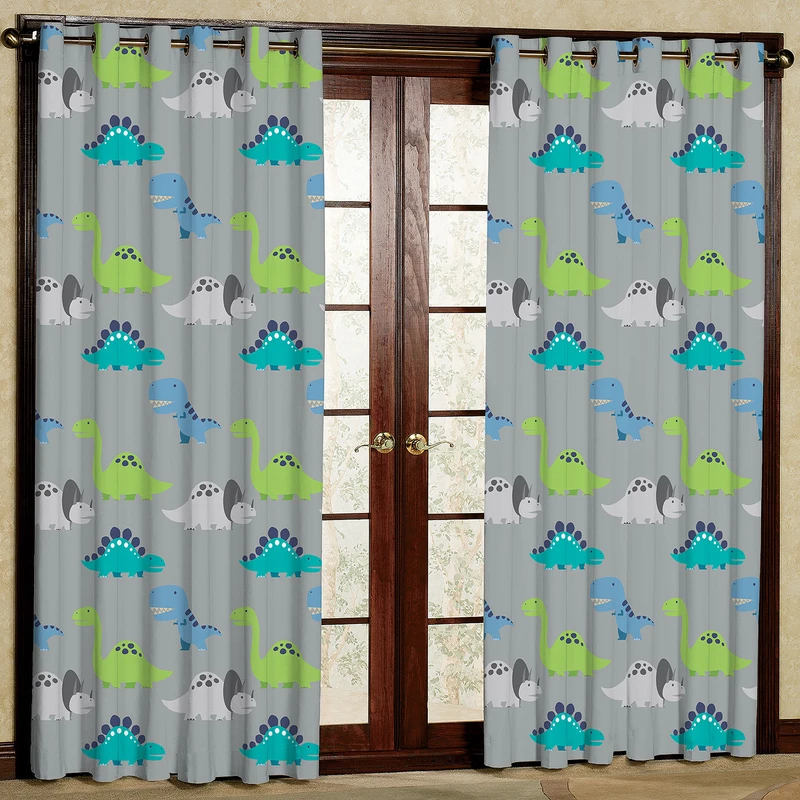 پرده مدل دایناسور مخمل پانچی کد 4025 سایز 200x140 سانتی متر