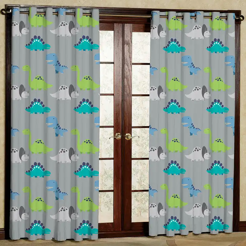 پرده مدل دایناسور مخمل پانچی کد 4025 سایز 200x140 سانتی متر