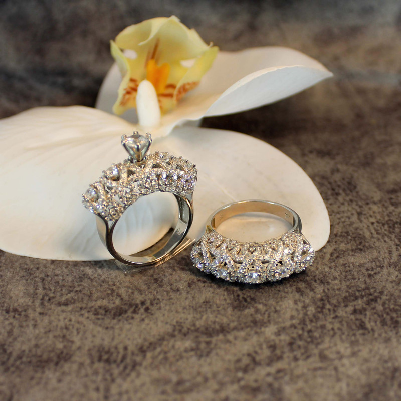 انگشتر زنانه مدل R059 مجموعه 2 عددی انگشتر زنانه مدل R059 مجموعه 2 عددی