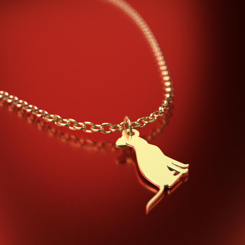 آویز ساعت طلا 18 عیار زنانه مدوپد مدل سگ کد CA16328