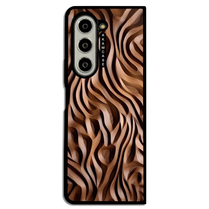 کاور آکام مدل AMC-WSGZFOLD5-WOOD-7 مناسب برای گوشی موبایل سامسونگ Galaxy Z Fold 5