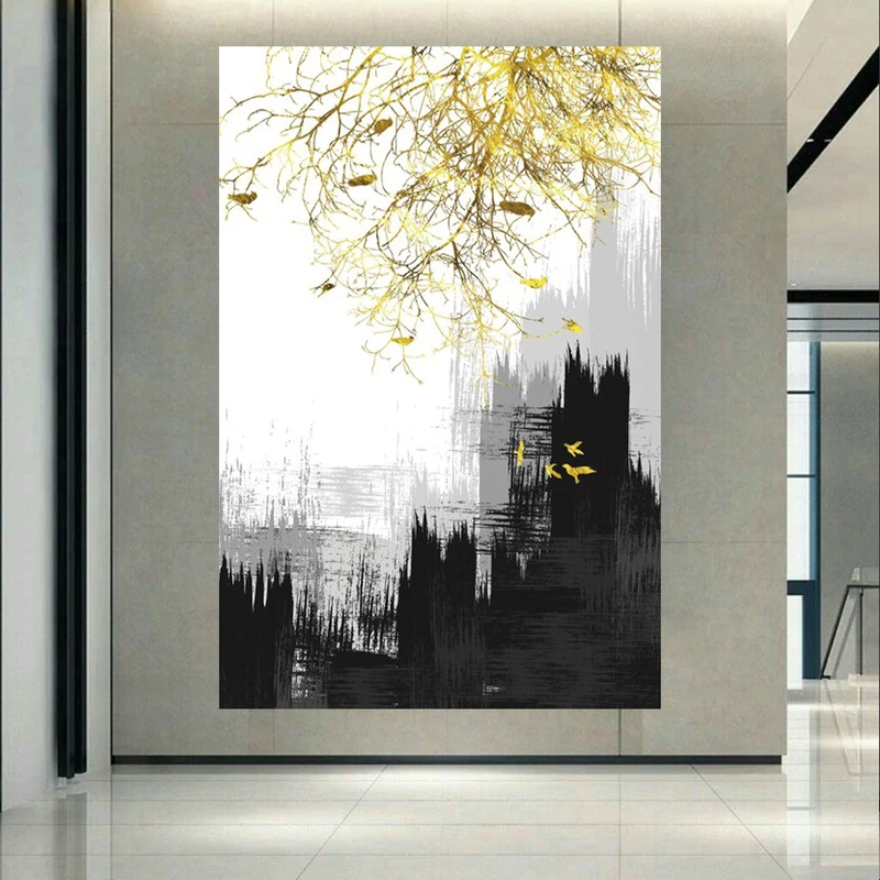 تابلو بوم طرح درخت خشکیده  مدل شاخه ها کد AR303499