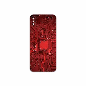 MAHOOT Red Printed Circuit Board Cover Sticker for Apple iPhone X