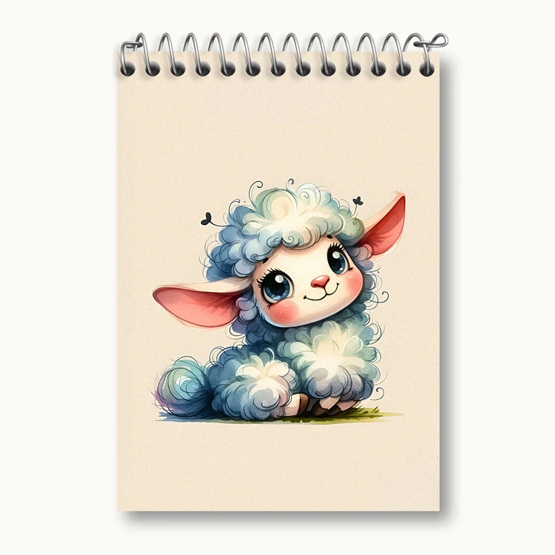 دفتر یادداشت 50 برگ خندالو طرح گوسفند کیوت کد N5505